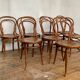 Set of 8 chairs in curved wood Art Nouveau, by Fischel Kohn