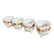 Serie de 4 coquetiers tripode arcopal