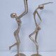 Gilt bronze and sculptural gilt bronze candle holder vintage design