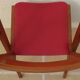 1950s design office chair with compass feet and red Sky seat