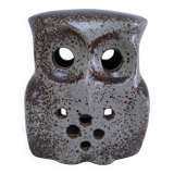 vintage pyrite stone owl candlestick