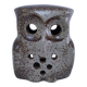 vintage pyrite stone owl candlestick