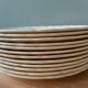 Set of 12 flat plates Terre De Fer XIXth in opaque porcelain of Gien, model Rinceaux