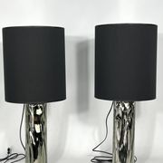Barovier & Toso, pair of Murano glass table lamps from 70s. Labeled