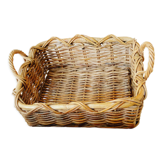 Vintage rattan basket