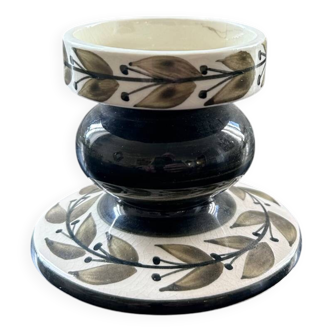 Scandinavian candle holder with plant decor