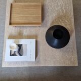 Natural travertine square Kalia coffee table 90x90