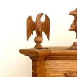 Antique carved wooden display case