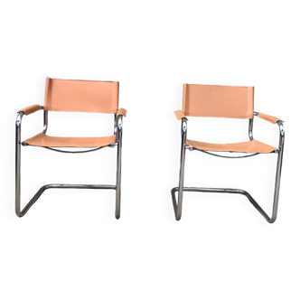 Pair of MG5 Grassi style armchairs circa 1970