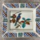 Ashtray. Trinket dish. Japanese porcelain. Blue bird on an autumn branch