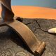 Pied de lampe tripode brutaliste fer forgé 1960