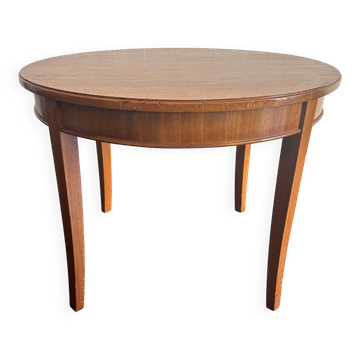 Table basse, guéridon rond en bois Hainke, Allemagne 1950