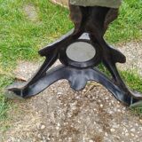 Antique bistro table with marble-decorated top