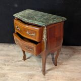 Commode De Style Louis XV Avec Marbre Vert De Mer