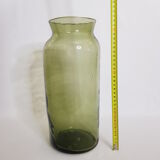 Blown and bubbled glass vase