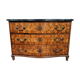 Curved chest of drawers Louis XV period in precious wood marquetry around 1750
