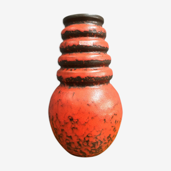 Vintage Red Fat Lava vase 1960s Model 269-40 Scheurich 1960s