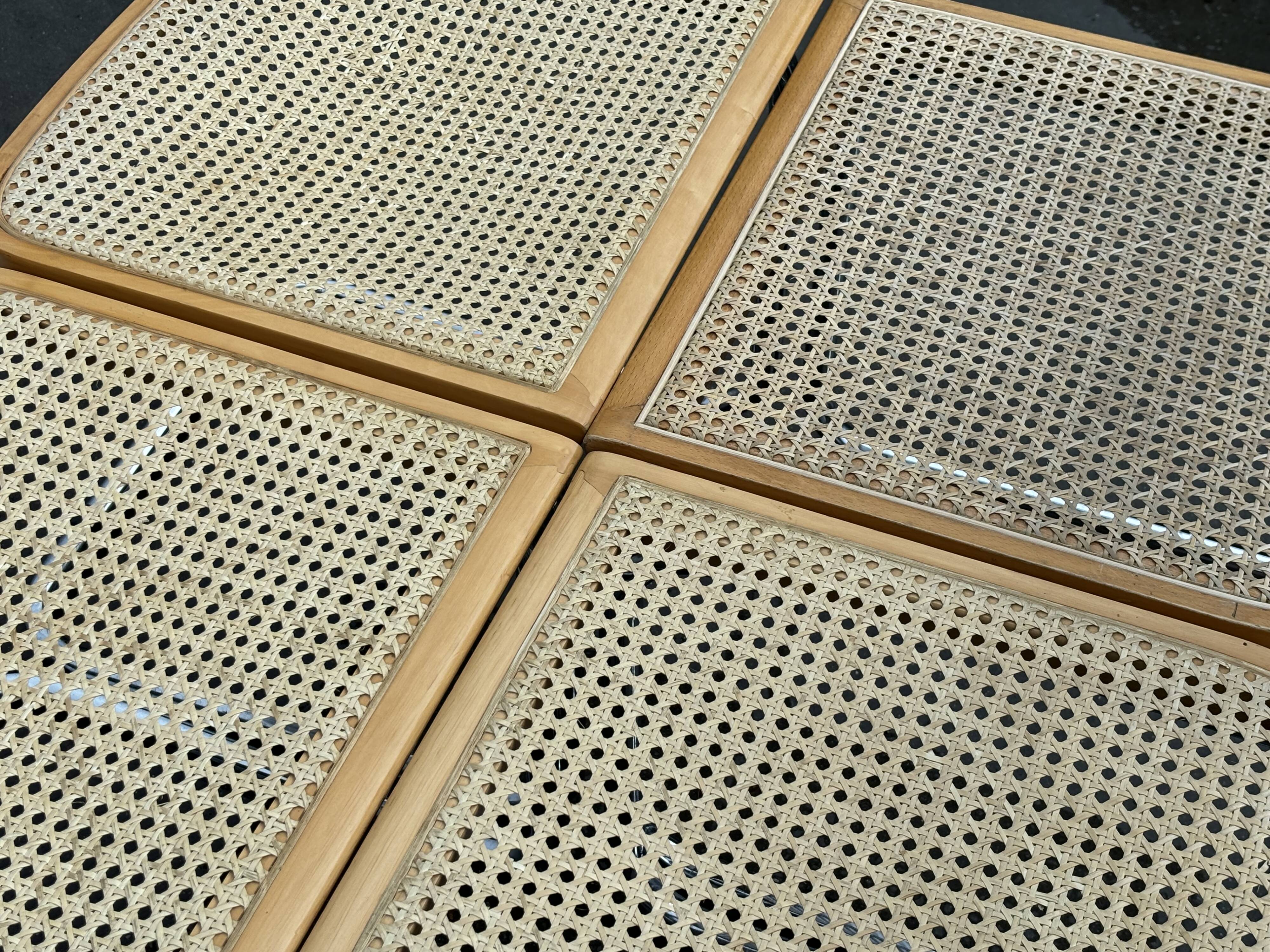 Set of 4 chairs model Cesca B32 designed by Marcel Breuer design