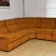 Yellow corduroy modular sofa, 1970s, set of 5