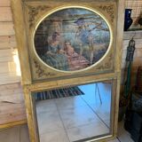 Wooden trumeau and gilded stucco - 175x105cm