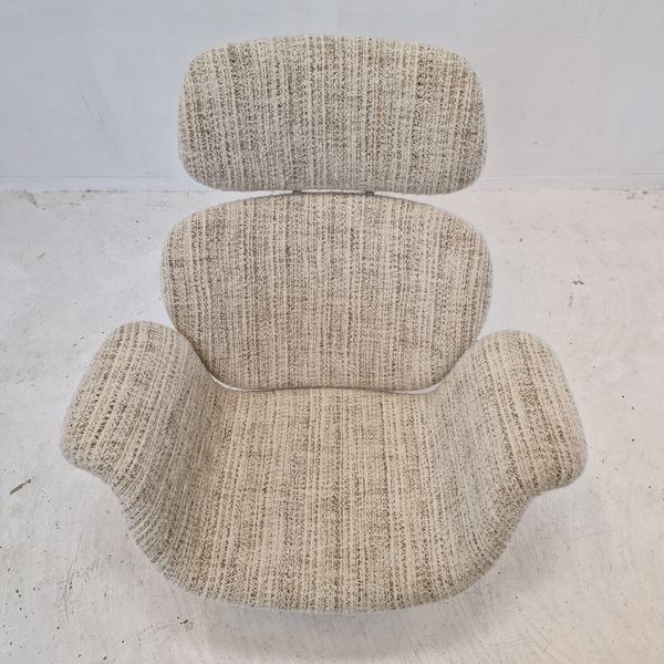 Fauteuil tulipe et pouf par Pierre Paulin pour Artifort, années 1980