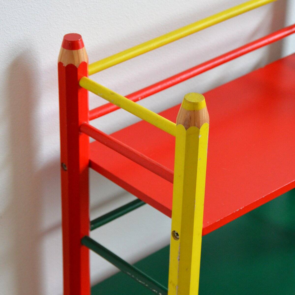 Pierre Sala pencil shelf on legs Clairefontaine collection 1980