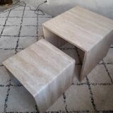 Travertine pull out tables