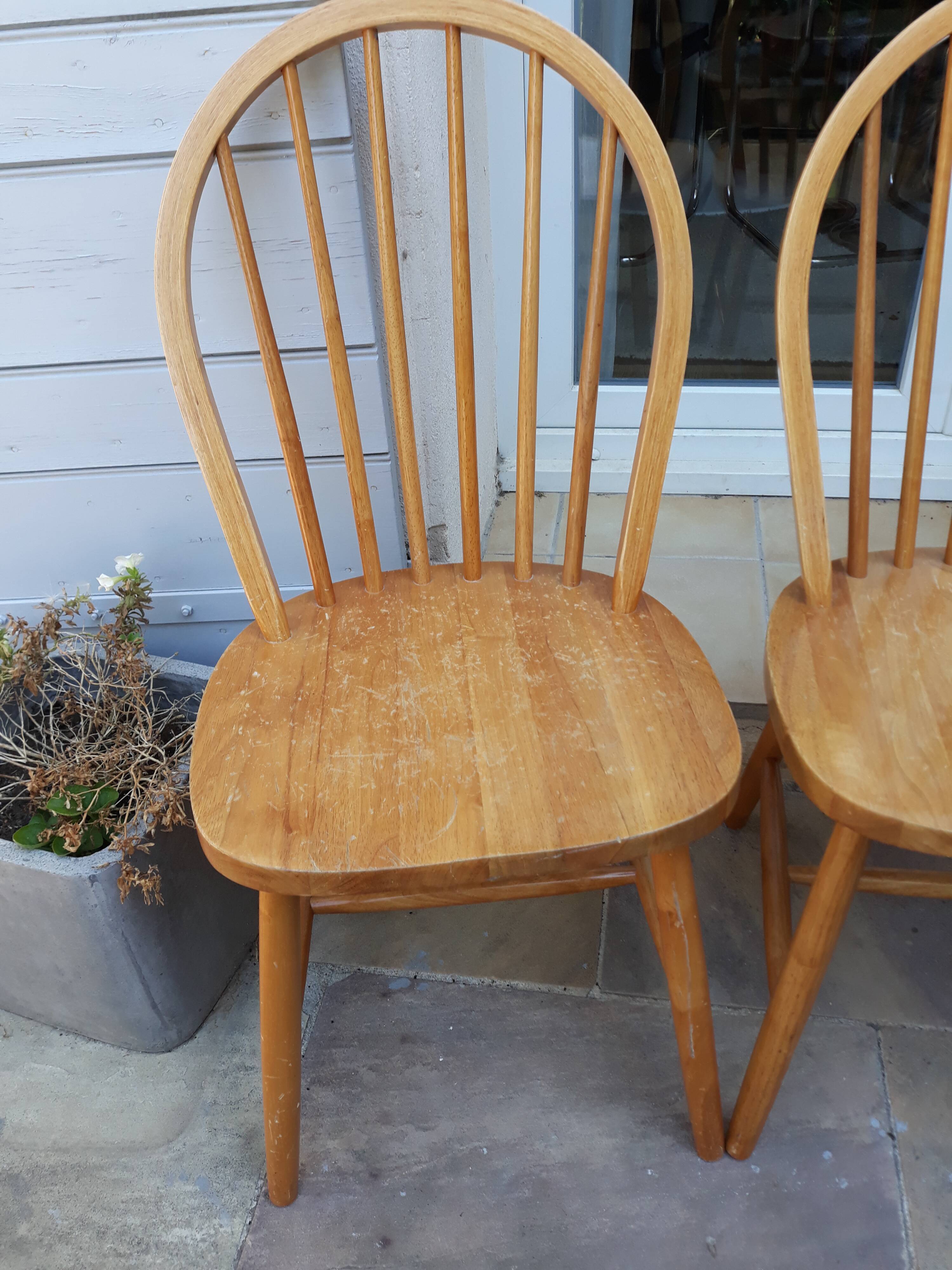 Set of 3 vintage ercol style chairs