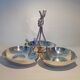 Sterling Silver (925) 3 Water Lily Leaves Centrepiece 422 grams