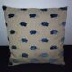 Jane Churchill linen and velvet cushion 50x50