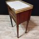 Pair of Louis XVI style bedside tables in mahogany