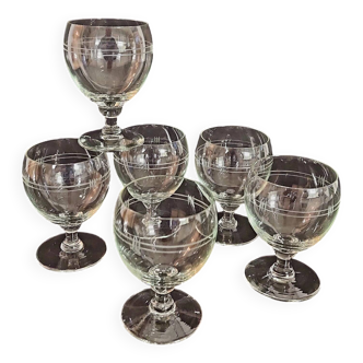 Verres à vin gravés en cristallin