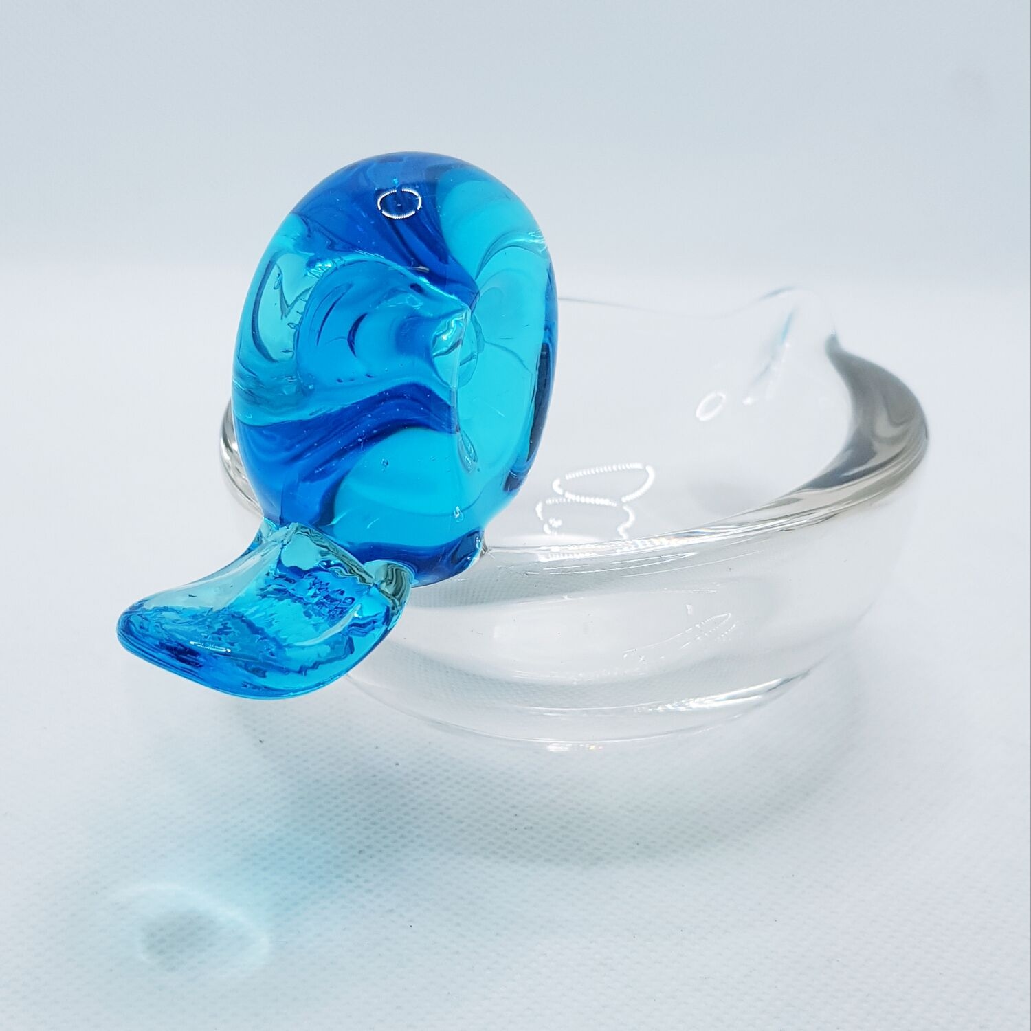 Cendrier canard en verre