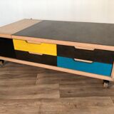 Table basse dinette avec plateau relevable en céramique