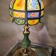 Brutalist lamp with shade attributed to Philip Delfinger Mexico glass and metal 1960