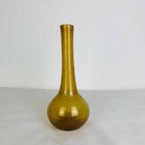 Vintage yellow bubble glass soliflore vase