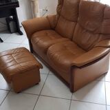 Stressless sofa 2 places + ottoman