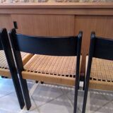 Set of 4 Scandinavian rope chairs