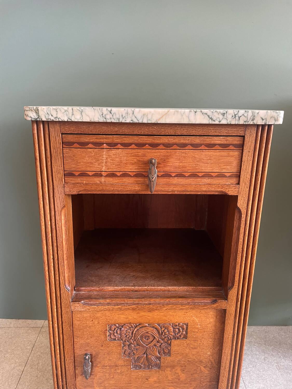 Art deco bedside table, art deco side table