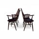 Ensemble de 4 chaises Windsor, acajou, 1960