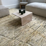 Modular travertine coffee table