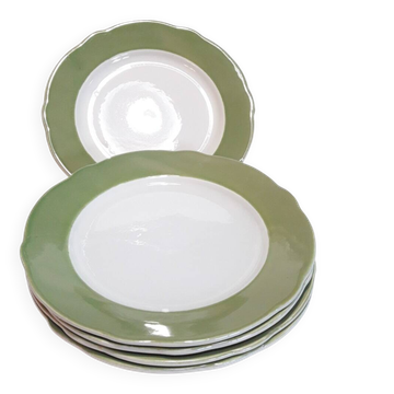 5 assiettes chantournées semi-creuses