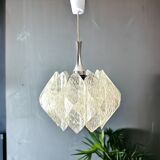 Transparent lucite acrylic hanging lamp by ME Marbach Leutchen Germany