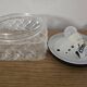 Vintage square ceiling light in woven moulded glass