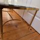 French neoclassical coffee table in brass and marble, circa 1960-70.