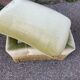 Pouf very large footrest old ottoman stool Art Deco 1940