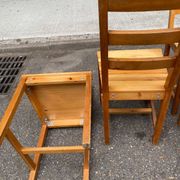 Lot de 4 chaises en pin massif rustique – Idéal cuisine