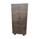Meuble cassiers métalliques 12 portes style industriel