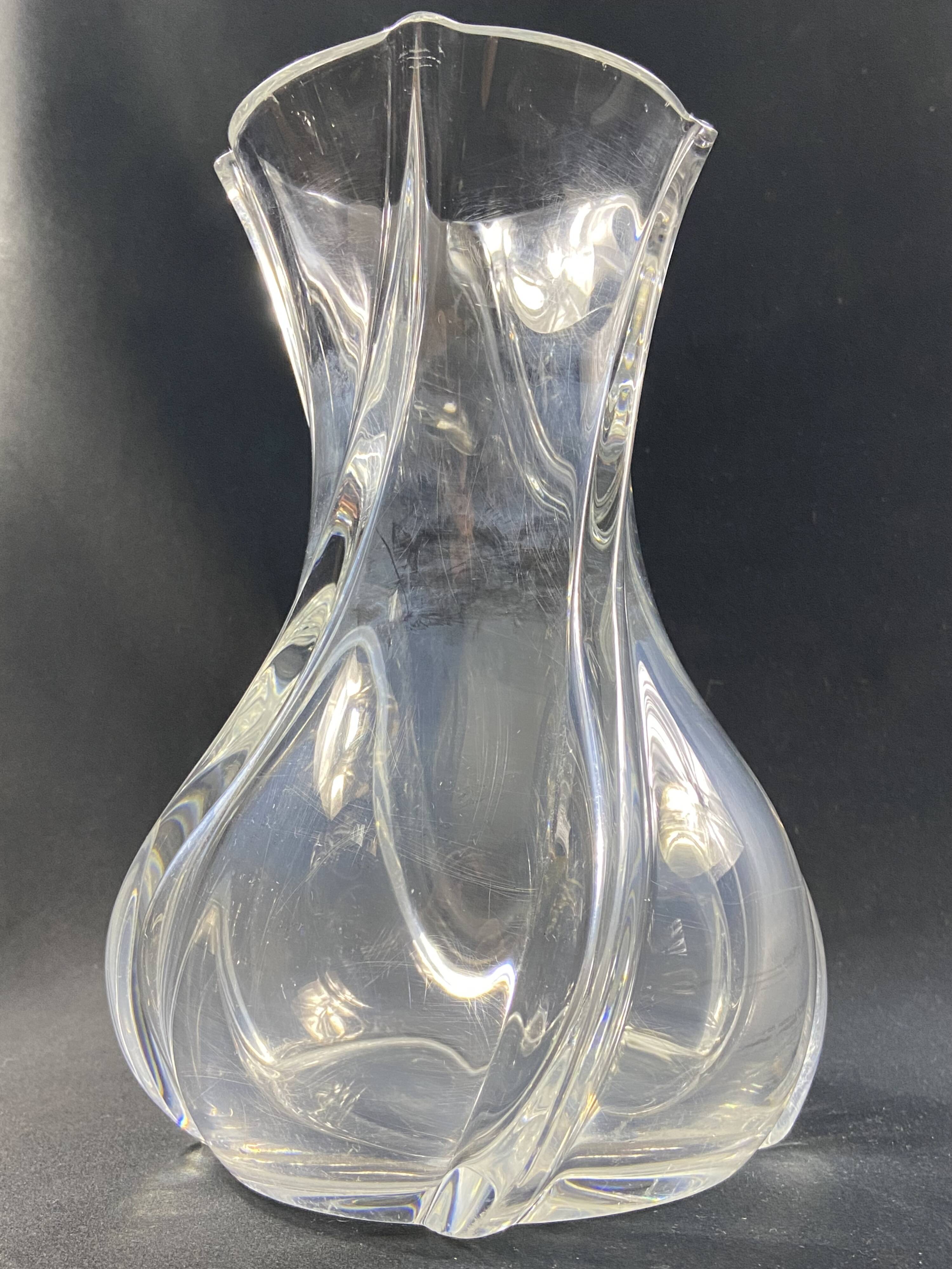 Baccarat crystal vase, Serpentine model