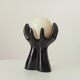 Vintage Italian ceramic and opaline lamp from the 80s